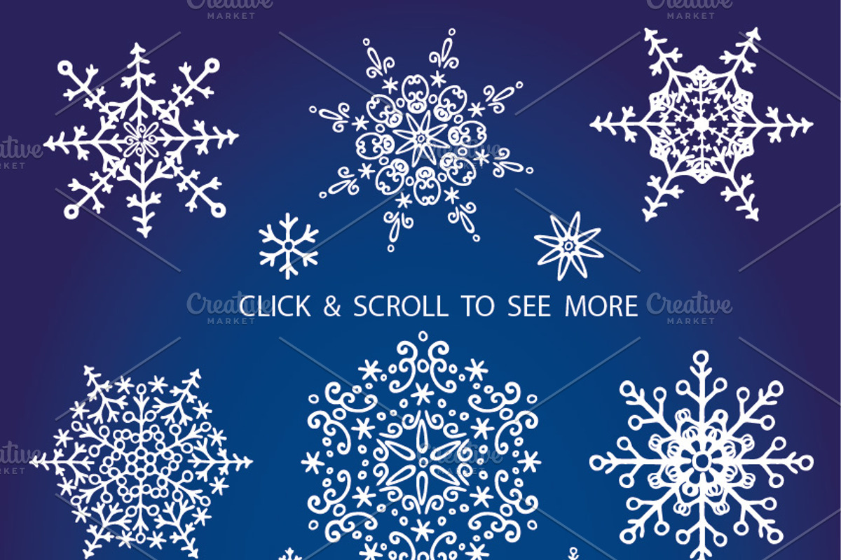 Snowflakes collection.Winter pattern, an Object Graphic by Tatianakost49 (Photo 3 of 5)