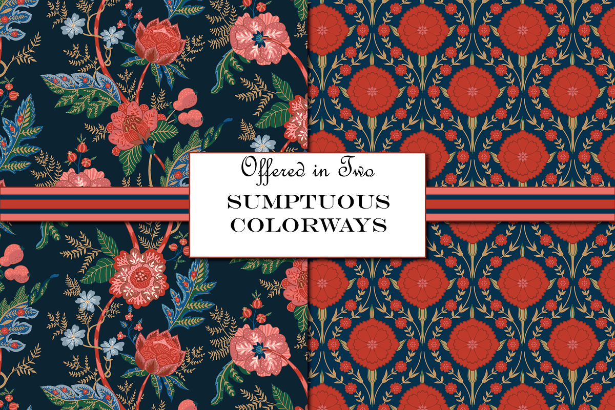 Boho Pattern Bundle - Indian Chintz, a Pattern Graphic by RachelStudio (Photo 4 of 10)