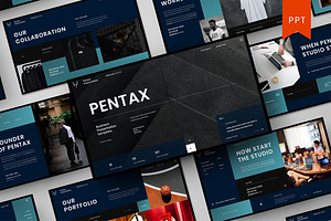 Pentax – Business PowerPoint, a Presentation Template by Dens Creative Studio