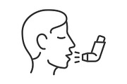 Asthma line icon set, an Outline Icon by ElineDesign (Thumbnail 2 of 3)