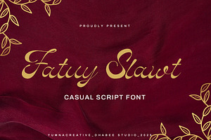 Fatuy Slawt - Casual Script Font, a Script Font by Dhabee