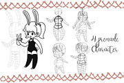 Procreate character making kit, a Brush Add-On by Meisanmui (Thumbnail 2 of 6)