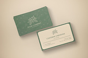 Green Floral Business Card, a Business Card Template by graphicook (Thumbnail 3 of 3)