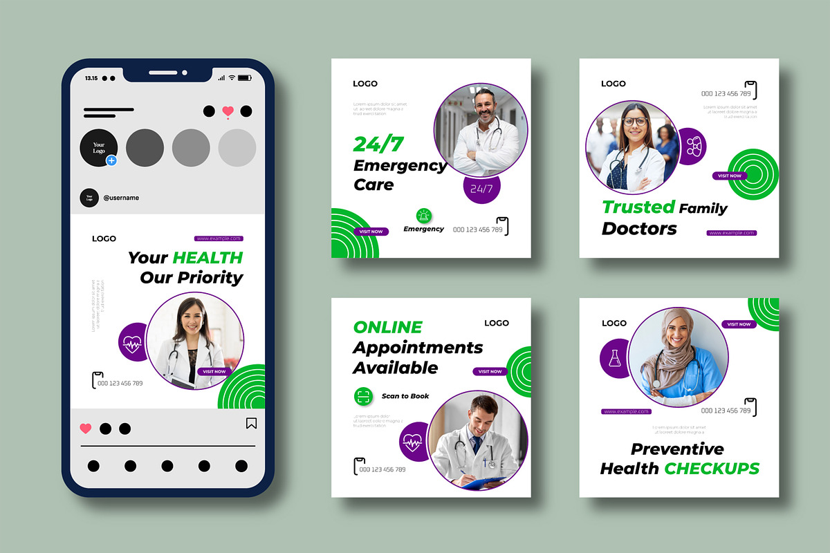 Modern Healthcare Social Media Post preview 2
