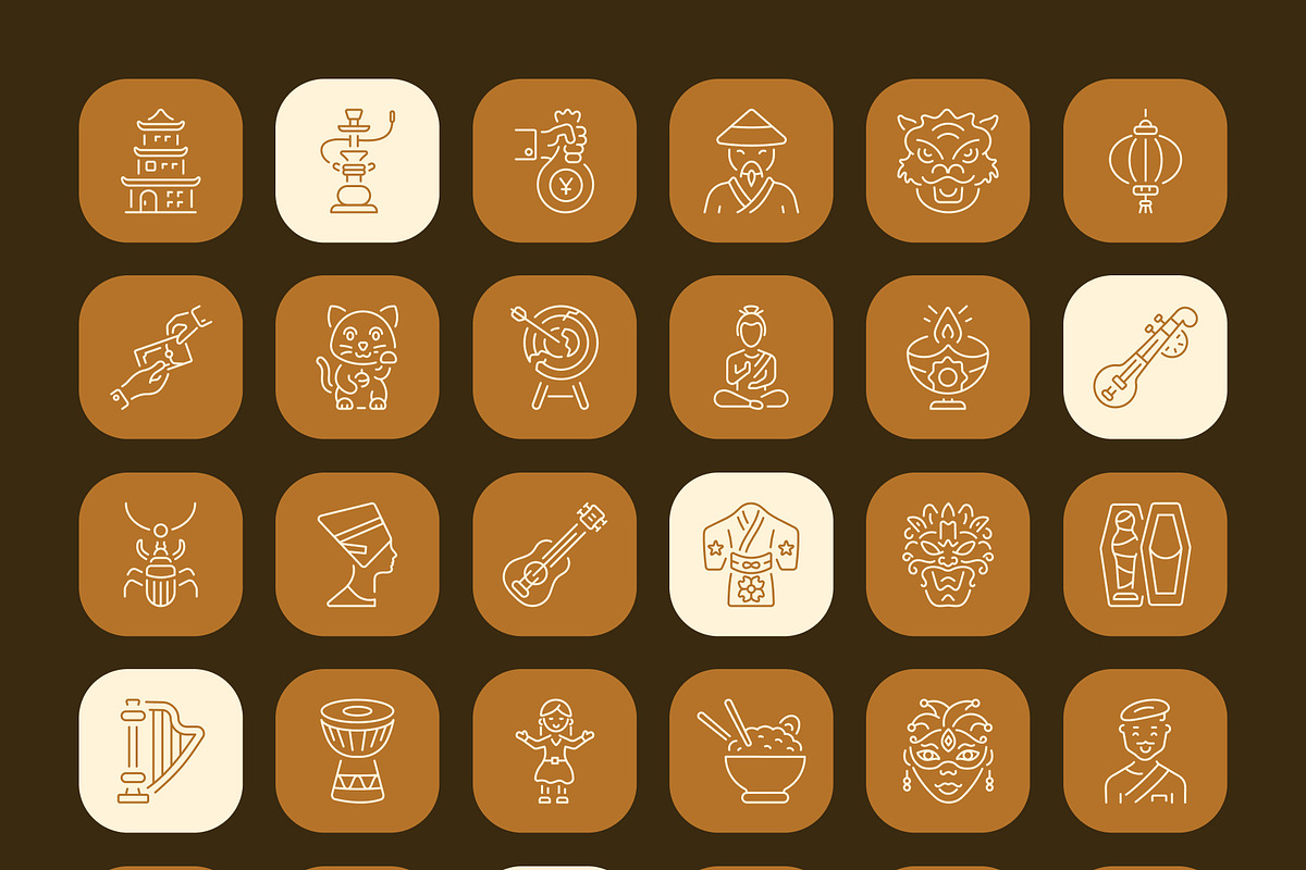 Culture Icon Art Set, an Outline Icon by Prosymbols (Photo 7 of 7)
