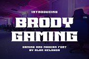 Brody Gaming, a Serif Font by alon kelakon (Thumbnail 1 of 6)