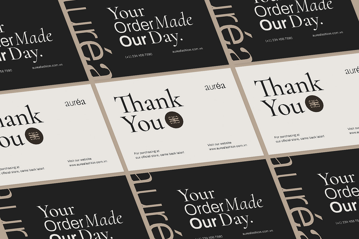Aurea - Thank You Card, a Print Template by Fannan Studio (Photo 3 of 3)