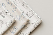 Winter Bear Clipart & Patterns, an Animal Illustration by Irina Ostapenko (Thumbnail 5 of 5)