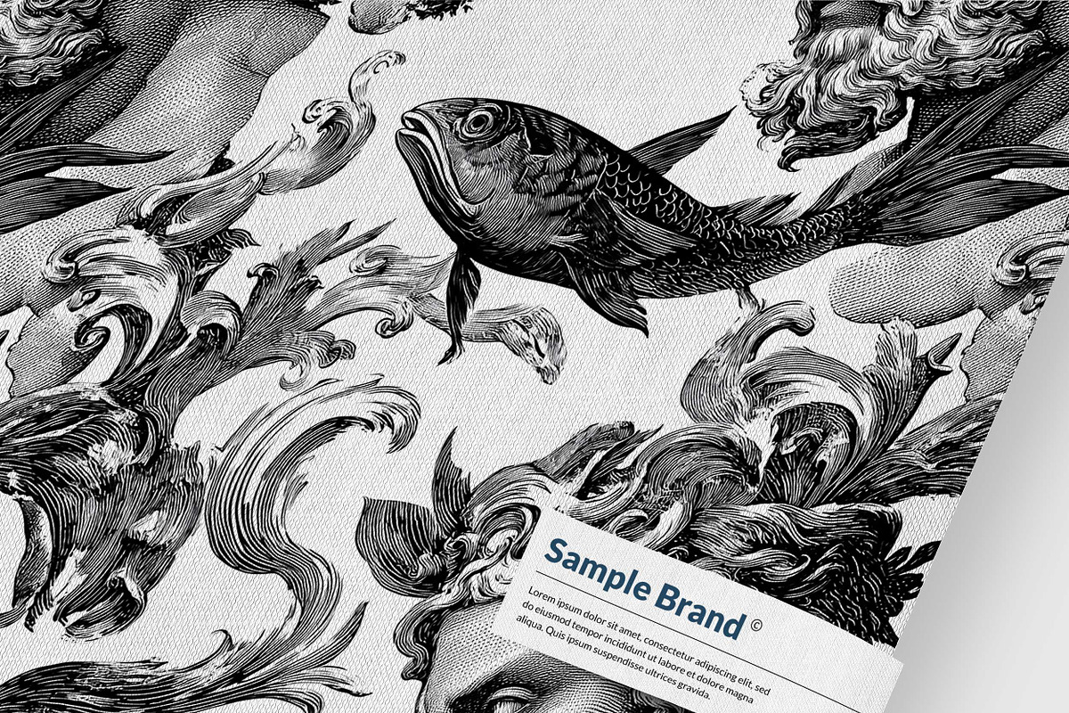 ANCIENT SEA GODS Seamless Pattern, a Pattern Graphic by AYAKA Studio Co. (Photo 2 of 6)