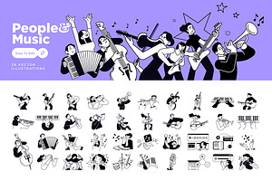 People and music, a Person Illustration by PureSolution