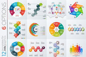12 infographic templates 6 options