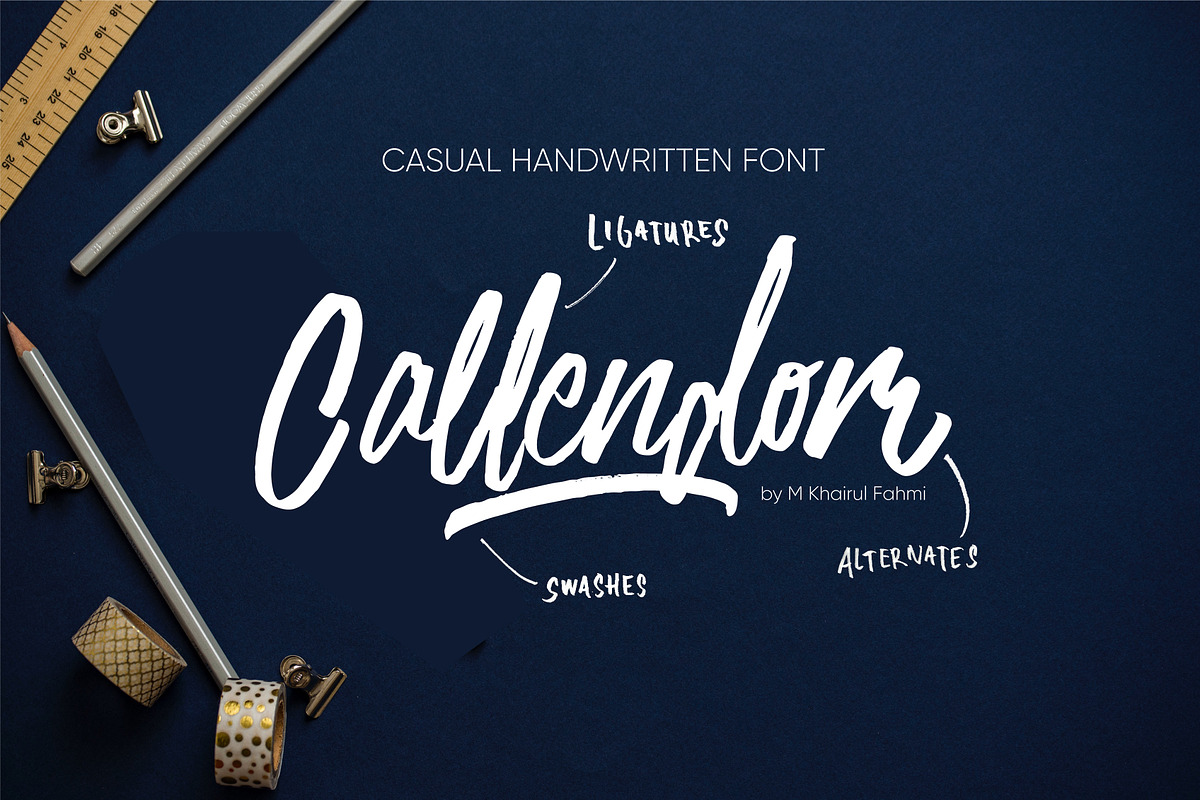 Callendom Casul Font, a Script Font by FahmiType (Photo 13 of 13)