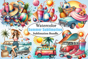 Summer PNG Clipart Bundle