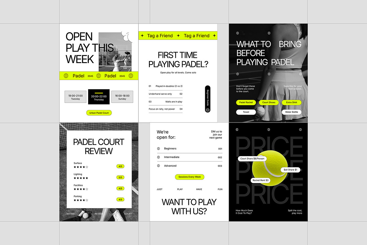 Padel Community Instagram Pack, a Social Media Template by fakhroo (Photo 5 of 5)