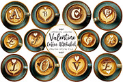 Valentine Coffee Alphabet Clipart, an Illustration by OK Design (Thumbnail 1 of 6)