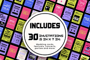 30 Retro Y2K Invitation Templates, a Templates & Theme by TemplateCastleStore (Thumbnail 3 of 10)