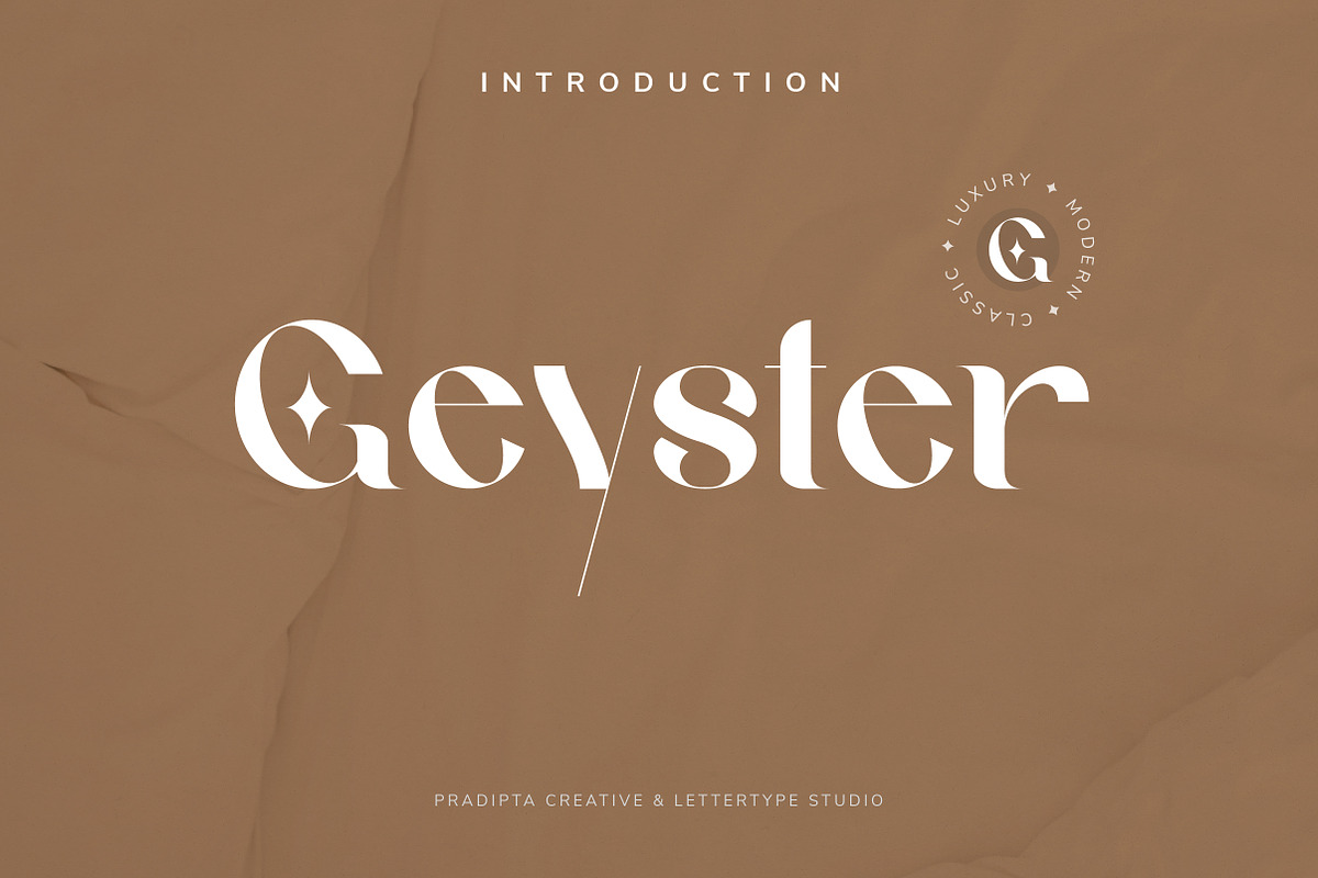 Geyster Modern/Vintage Font, a Serif Font by Lettertype Studio (Photo 1 of 10)