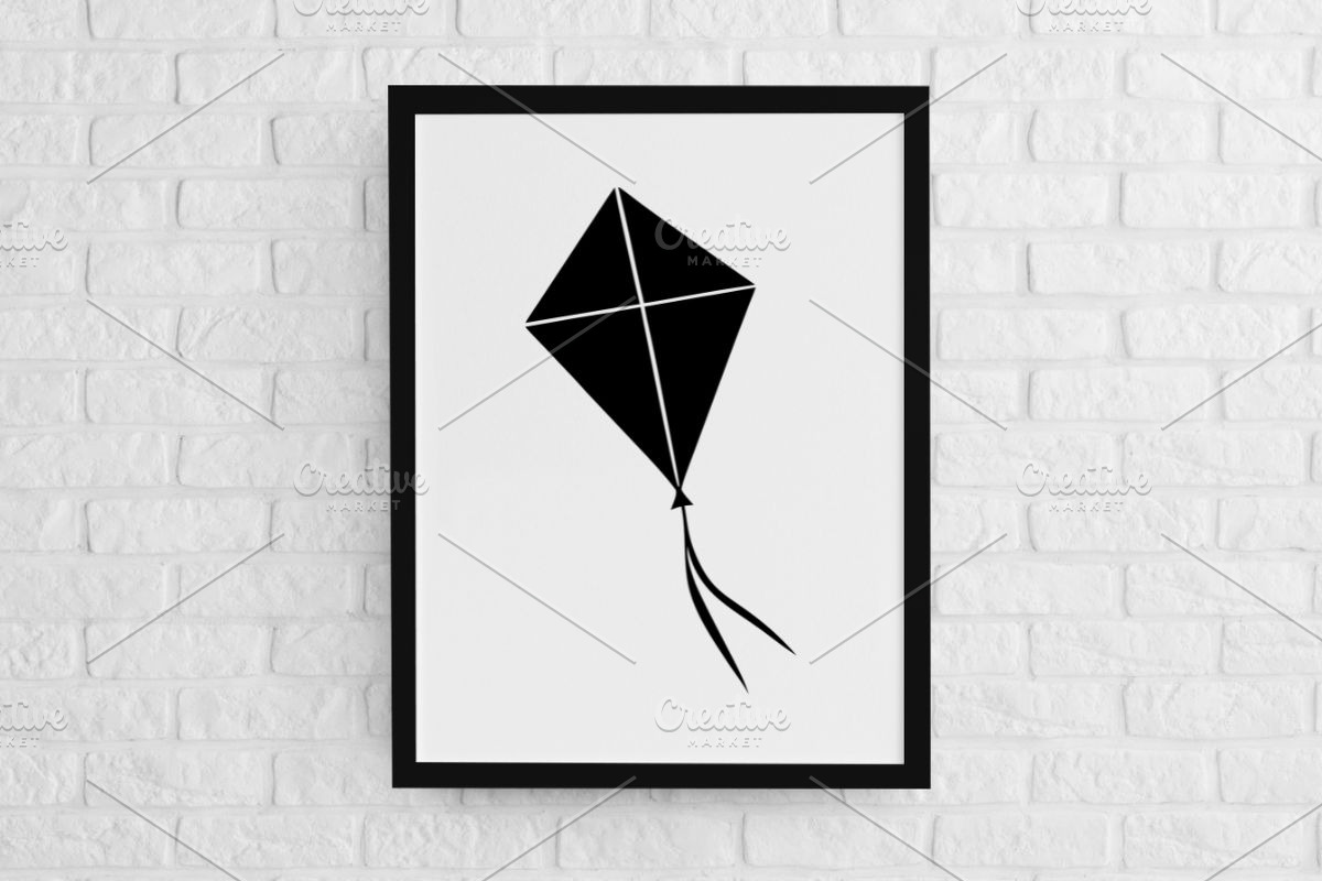 Kite Silhouette SVG #2, an Object Illustration by newminddesign (Photo 2 of 5)