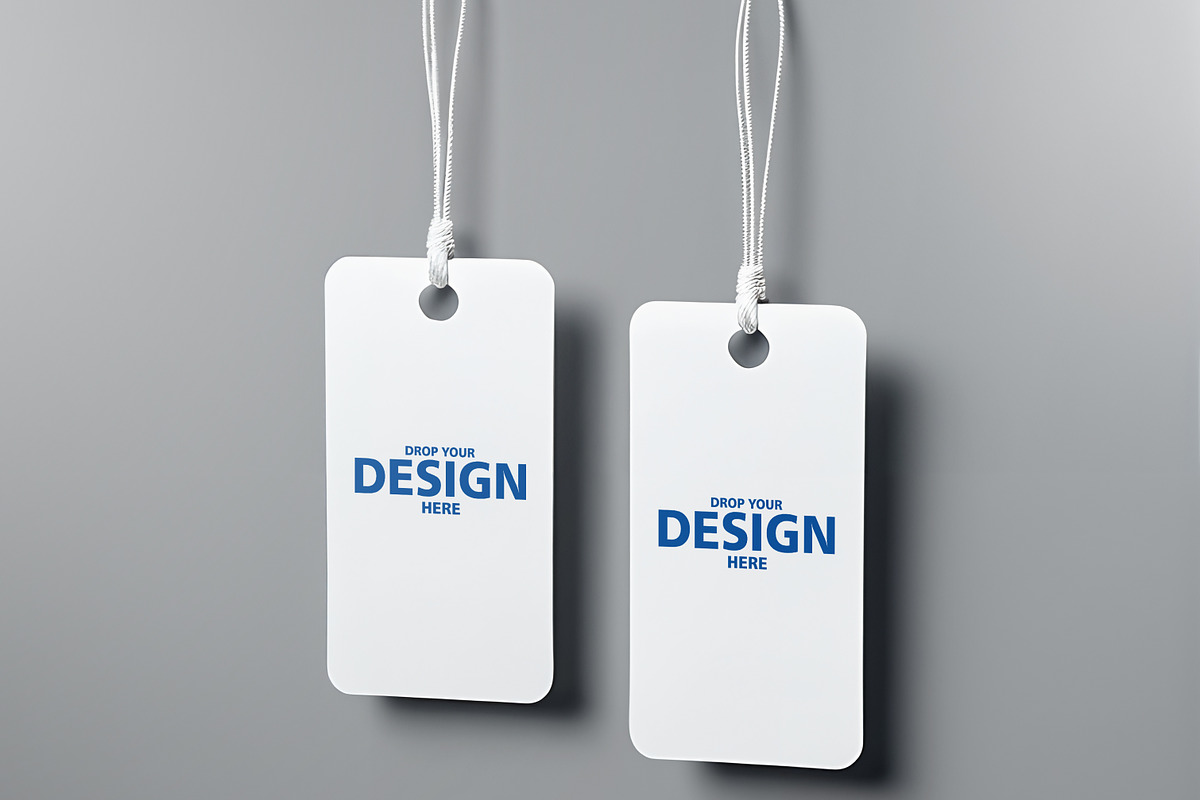 Minimal Hanging Tag Mockup Set, an Advertising Mockup by makart25 (Photo 3 of 3)