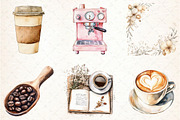 Boho Cafe Core Coffee Clipart, an Illustration by Libby Wishes (Thumbnail 3 of 6)