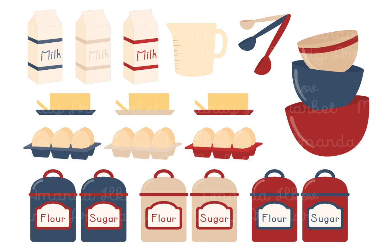 Americana Baking Clipart & Vectors, an Illustration by Amanda Ilkov (Photo 4 of 4)