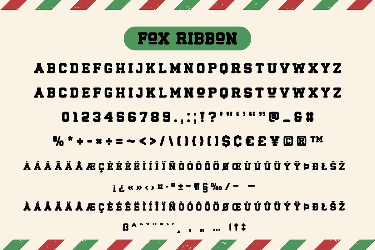 Fox Ribbon 5 Font Style, a Slab Serif Font by Fox7 By Rattana (Photo 7 of 12)