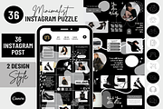 Black Instagram Puzzle Template, a Social Media Template by LushBury (Thumbnail 1 of 5)