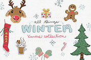 Winter Holiday Christmas Graphics, an Illustration by ILLONA GRAPHICS (Thumbnail 1 of 6)