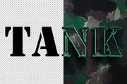 Tank 3D editable text effect, a Layer Style Add-On by Hello Muh (Thumbnail 2 of 2)