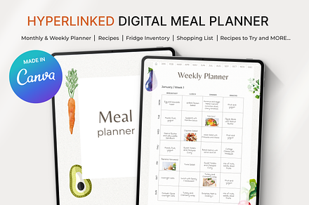 Canva Digital Meal Planner