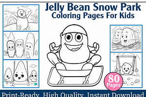 Jelly Bean Snow Park Coloring Pages