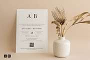 Wedding Invite with QR Code, a Stationery Template by Studio Nellcote (Thumbnail 1 of 3)