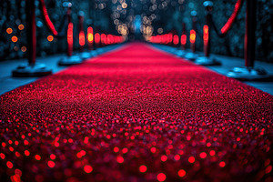 Symbolic red carpet leading to success in a glamorous setting, a Background Photo by AlyaAnd
