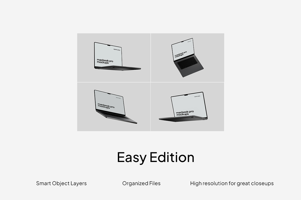 FLYING Macbook Laptop Mockups, a Device Mockup by Croma Studio (Photo 2 of 6)