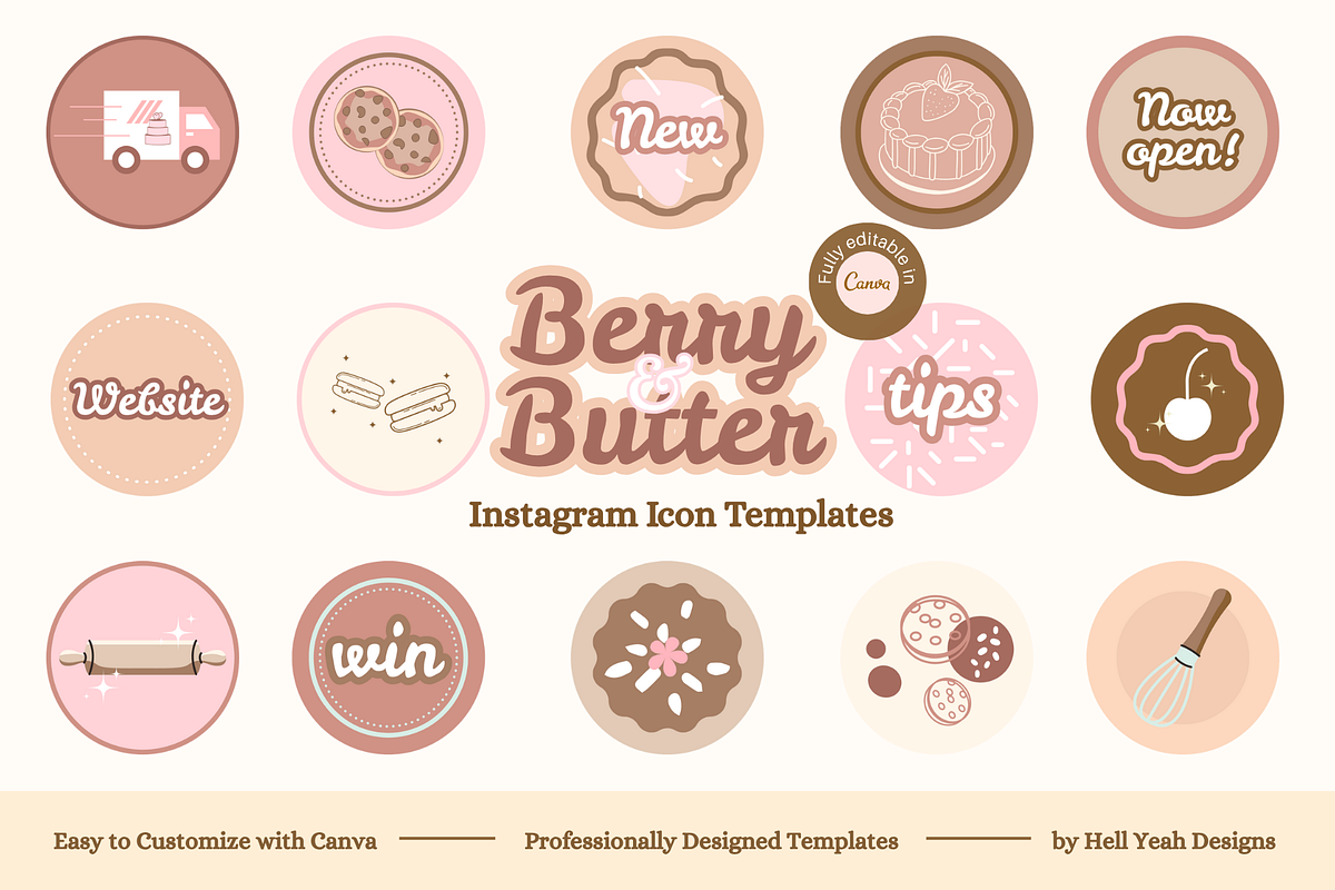 Bakery Instagram Bundle Templates, a Social Media Template by Hell Yeah Designs (Photo 6 of 12)