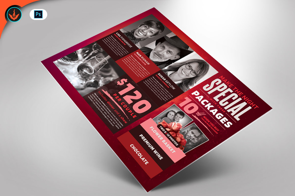 Valentine Event Flyer Template, a Flyer Template by SeraphimChris (Photo 2 of 8)