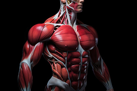 Human Body Anatomy with muscle maps, a Photo by Iftikhar Alam