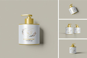 Cosmetic Pump in Hand Mockup, a Packaging Mockup by zpackcreative