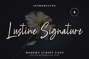 Lustine Signature – Modern Script, a Script Font by kangfont Studio (Thumbnail 1 of 8)