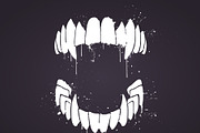 Halloween Vampire Teeth, an Object Illustration by Black White Mouse Design (Thumbnail 1 of 2)