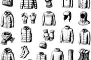 Vintage Winter Clothing Collection, an Object Graphic by RT Studio (Thumbnail 3 of 4)