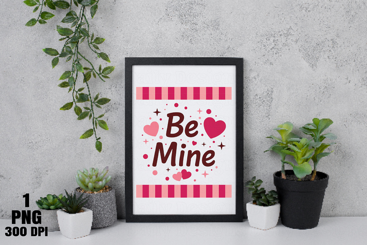 Be Mine Png SVG, Valentine’s Day Cli, an Illustration by Daily.Designs (Photo 5 of 5)