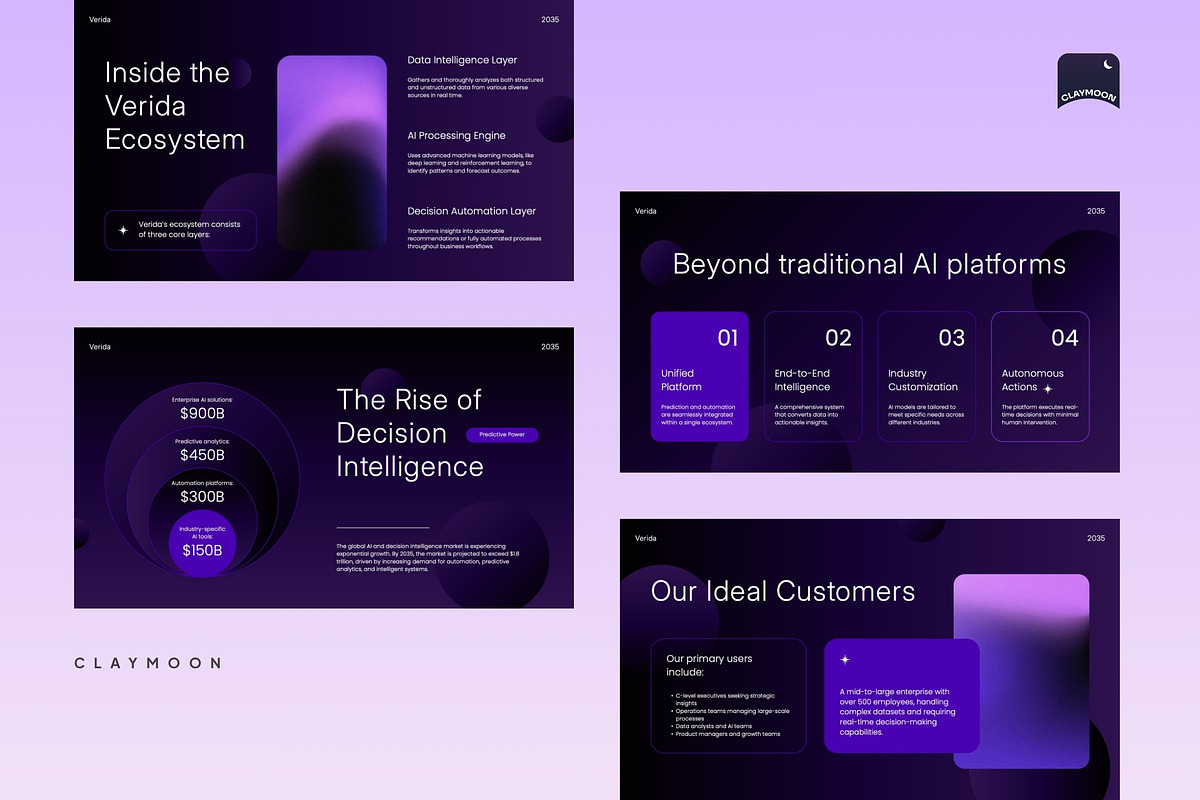 AI Company Pitch Deck, a Presentation Template by Claymoon Lab (Photo 3 of 6)