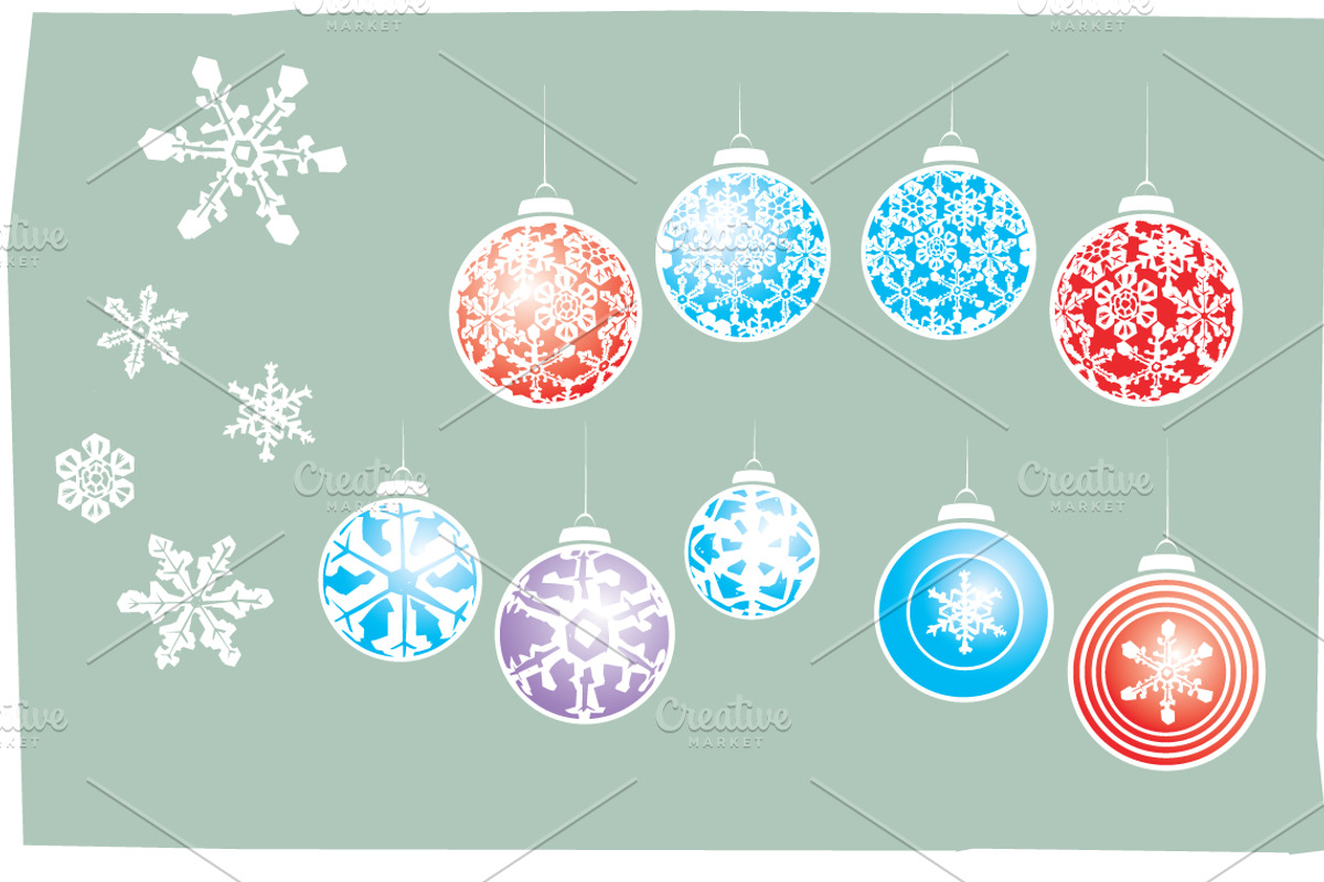 Christmas Ornaments, an Object Graphic by Xochicalco's Ruin