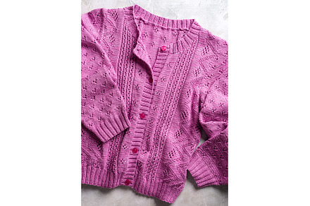 Pink handmade buttoned long sleeve