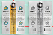 Hexagonal Resume, a Resume Template by Millusti (Thumbnail 1 of 2)