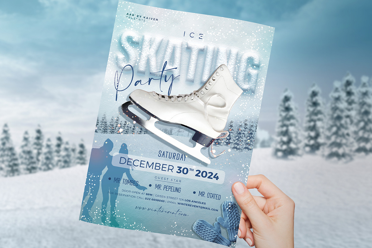 Ice Skating Flyer, a Flyer Template by Aarley Kaiven (Photo 2 of 2)