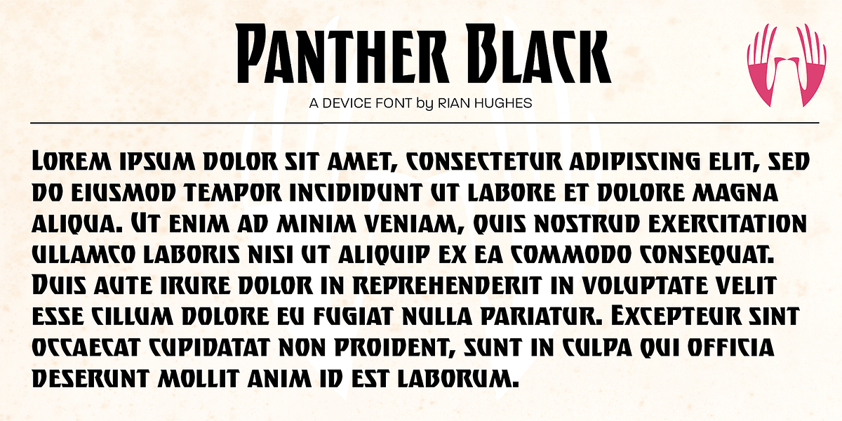 Panther Black, a Font by Device (Photo 1 of 5)