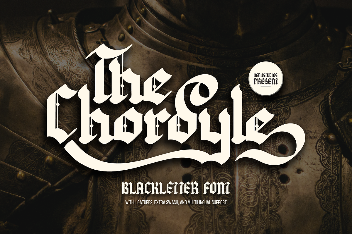 The Chordyle | Blackletter Font, a Blackletter Font by Denustudios (Photo 1 of 12)