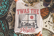 Vintage Twas The Night Christmas PNG, a Seasonal Illustration by Libby Wishes (Thumbnail 2 of 4)